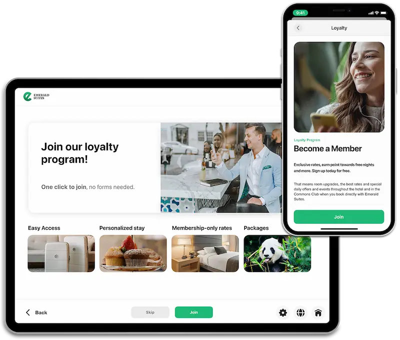 One-click loyalty signup during digital check in helps guest retention