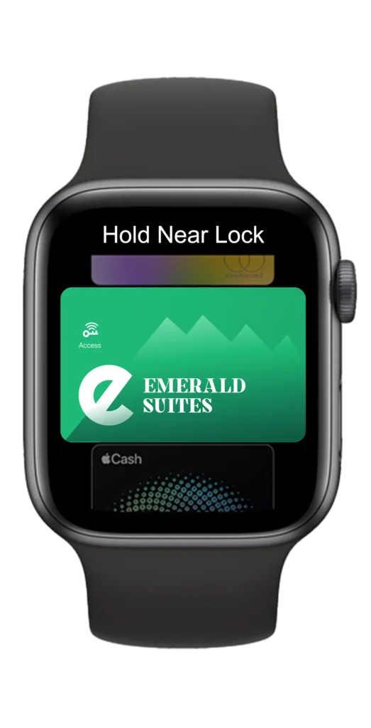 Apple and Google wallet key on a smart watch