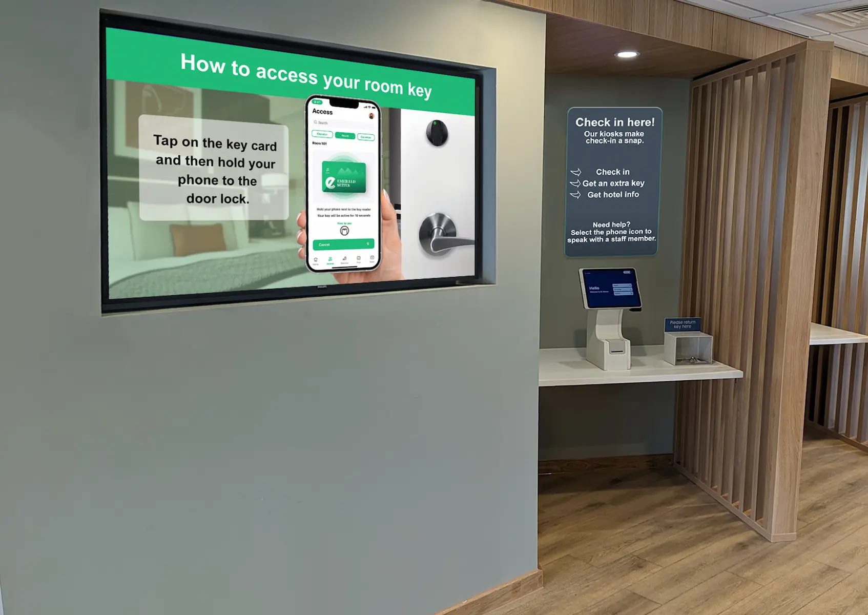 Virdee helped this client remove the check-in desk and go 100% digital check-in